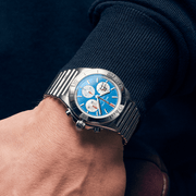  Shop Authentic Breitling Chronomat B01 42 Six Nations Italy Blue Dial Silver Steel Strap Watch for Men - AB0134A41C1A1 - Luxxuri