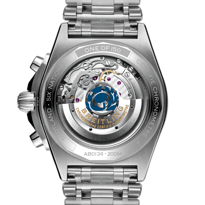  Shop Authentic Breitling Chronomat B01 42 Six Nations Scotland Blue Dial Silver Steel Strap Watch for Men - AB0134A51C1A1 - Luxxuri