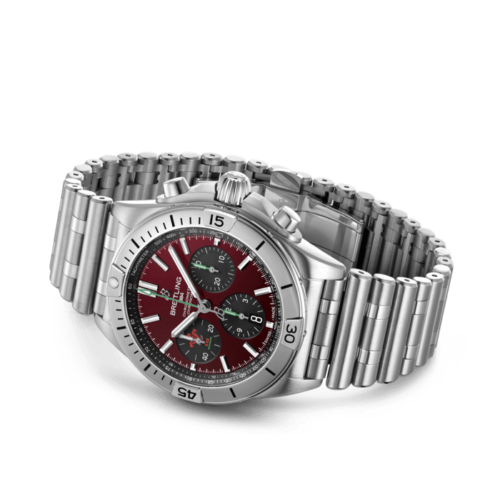  Shop Authentic Breitling Chronomat B01 42 Six Nations Wales Red Dial Silver Steel Strap Watch for Men - AB0134A61K1A1 - Luxxuri