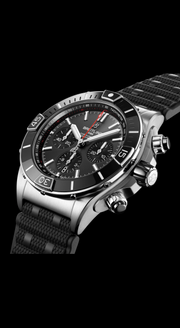  Shop Authentic Breitling Super Chronomat B01 44 Black Dial Black Rubber Strap Watch for Men - AB0136251B2S1 - Luxxuri