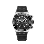  Shop Authentic Breitling Super Chronomat B01 44 Black Dial Black Rubber Strap Watch for Men - AB0136251B2S1 - Luxxuri