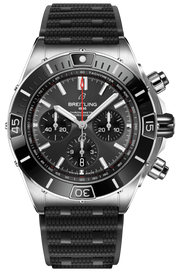  Shop Authentic Breitling Super Chronomat B01 44 Black Dial Black Rubber Strap Watch for Men - AB0136251B2S1 - Luxxuri