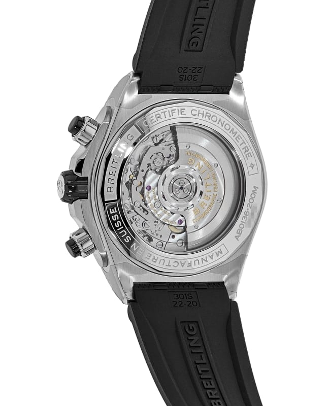  Shop Authentic Breitling Super Chronomat B01 44 Black Dial Black Rubber Strap Watch for Men - AB0136251B2S1 - Luxxuri