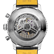  Shop Authentic Breitling Navitimer B01 Chronograph 46 Green Dial Black Leather Strap Watch for Men - AB0137241L1P1 - Luxxuri