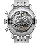  Shop Authentic Breitling Navitimer B01 Chronograph 43 Black Dial Silver Steel Strap Watch for Men - AB0138211B1A1 - Luxxuri