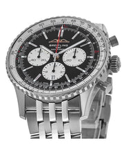  Shop Authentic Breitling Navitimer B01 Chronograph 43 Black Dial Silver Steel Strap Watch for Men - AB0138211B1A1 - Luxxuri