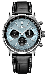  Shop Authentic Breitling Navitimer B01 Chronograph 43 Blue Dial Black Leather Strap Watch for Men - AB0138241C1P1 - Luxxuri