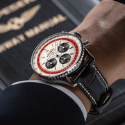  Shop Authentic Breitling Navitimer B01 Chronograph 43 Boeing 747 White Dial Black Leather Strap Watch for Men - AB01383B1G1P1 - Luxxuri