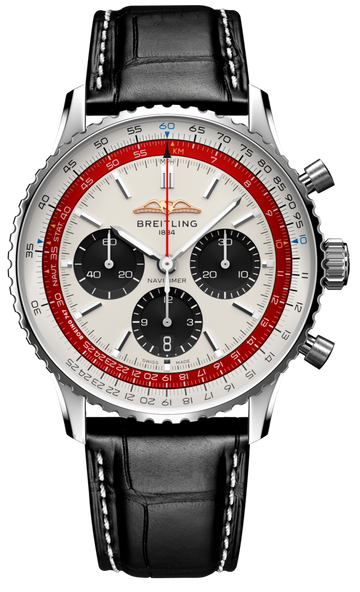  Shop Authentic Breitling Navitimer B01 Chronograph 43 Boeing 747 White Dial Black Leather Strap Watch for Men - AB01383B1G1P1 - Luxxuri