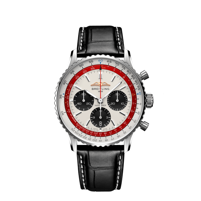  Shop Authentic Breitling Navitimer B01 Chronograph 43 Boeing 747 White Dial Black Leather Strap Watch for Men - AB01383B1G1P1 - Luxxuri