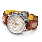  Shop Authentic Breitling Navitimer B01 Chronograph 41 White Dial Brown Leather Strap Watch for Men - AB0139211G1P1 - Luxxuri