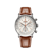  Shop Authentic Breitling Navitimer B01 Chronograph 41 White Dial Brown Leather Strap Watch for Men - AB0139211G1P1 - Luxxuri