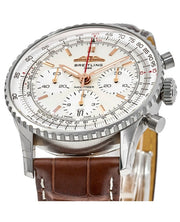  Shop Authentic Breitling Navitimer B01 Chronograph 41 White Dial Brown Leather Strap Watch for Men - AB0139211G1P1 - Luxxuri