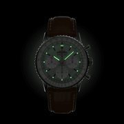 Shop Authentic Breitling Navitimer B01 Chronograph 41 Green Dial Brown Leather Strap Watch for Men - AB0139211L1P1 - Luxxuri