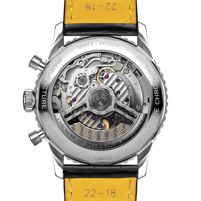  Shop Authentic Breitling Navitimer B01 Chronograph 41 Blue Dial Black Leather Strap Watch for Men - AB0139241C1P1 - Luxxuri
