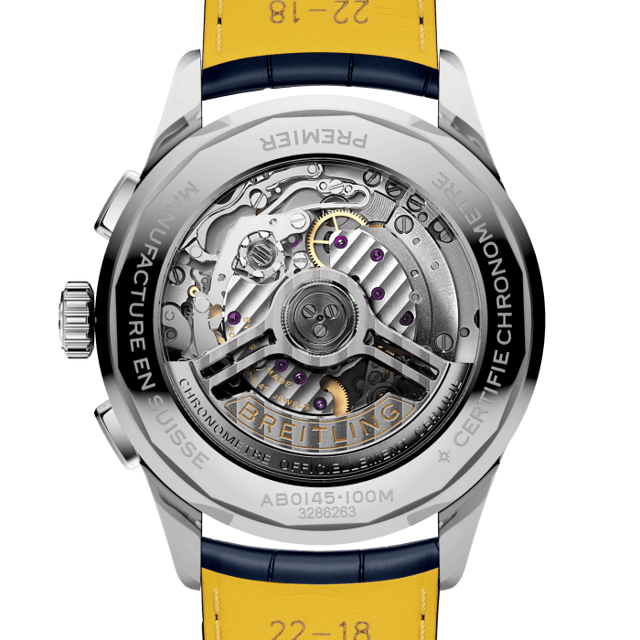  Shop Authentic Breitling Premier B01 Chronograph 42 Blue Dial Blue Leather Strap Watch for Men - AB0145171C1P2 - Luxxuri