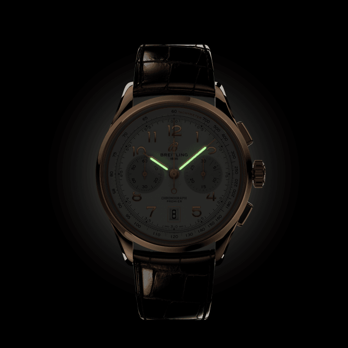  Shop Authentic Breitling Premier B01 Chronograph 42 Beige Dial Brown Leather Strap Watch for Men - AB0145331K1P1 - Luxxuri