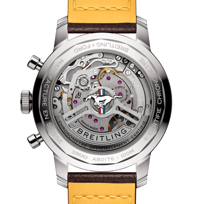  Shop Authentic Breitling Top Time B01 Ford Mustang Green Dial Brown Leather Strap Watch for Men - AB01762A1L1X1 - Luxxuri