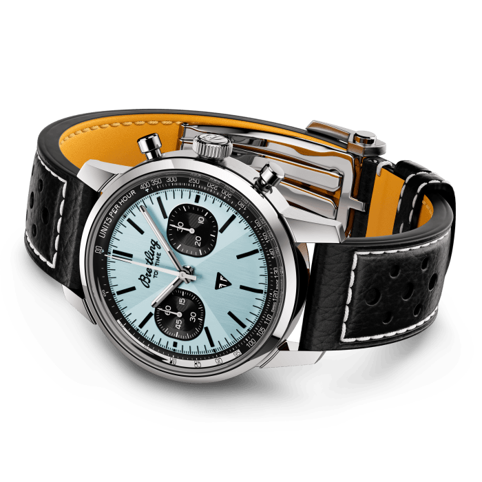  Shop Authentic Breitling Top Time B01 Triumph Blue Dial Black Leather Strap Watch for Men - AB01764A1C1X1 - Luxxuri