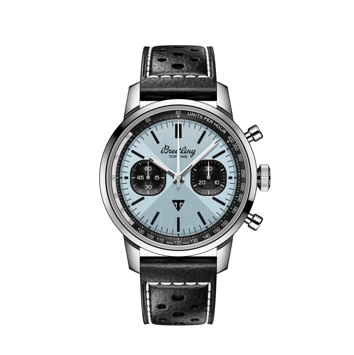  Shop Authentic Breitling Top Time B01 Triumph Blue Dial Black Leather Strap Watch for Men - AB01764A1C1X1 - Luxxuri