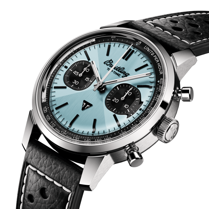  Shop Authentic Breitling Top Time B01 Triumph Blue Dial Black Leather Strap Watch for Men - AB01764A1C1X1 - Luxxuri