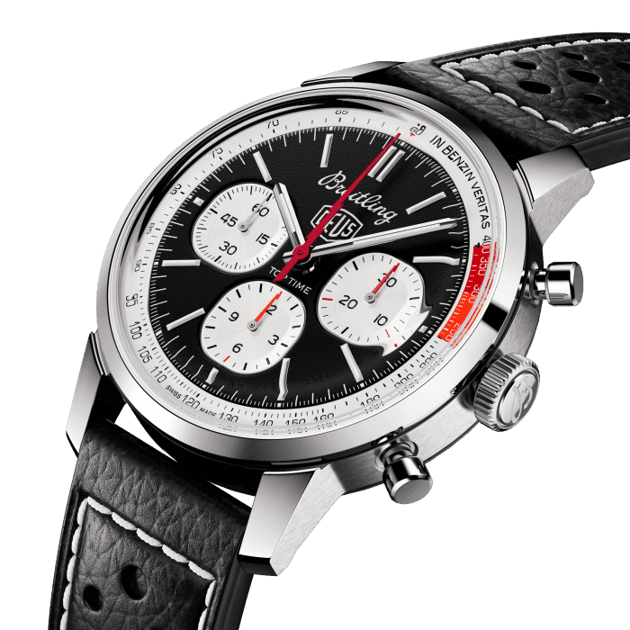  Shop Authentic Breitling Top Time B01 Deus Black Dial Black Leather Strap Watch for Men - AB01765A1B1X1 - Luxxuri