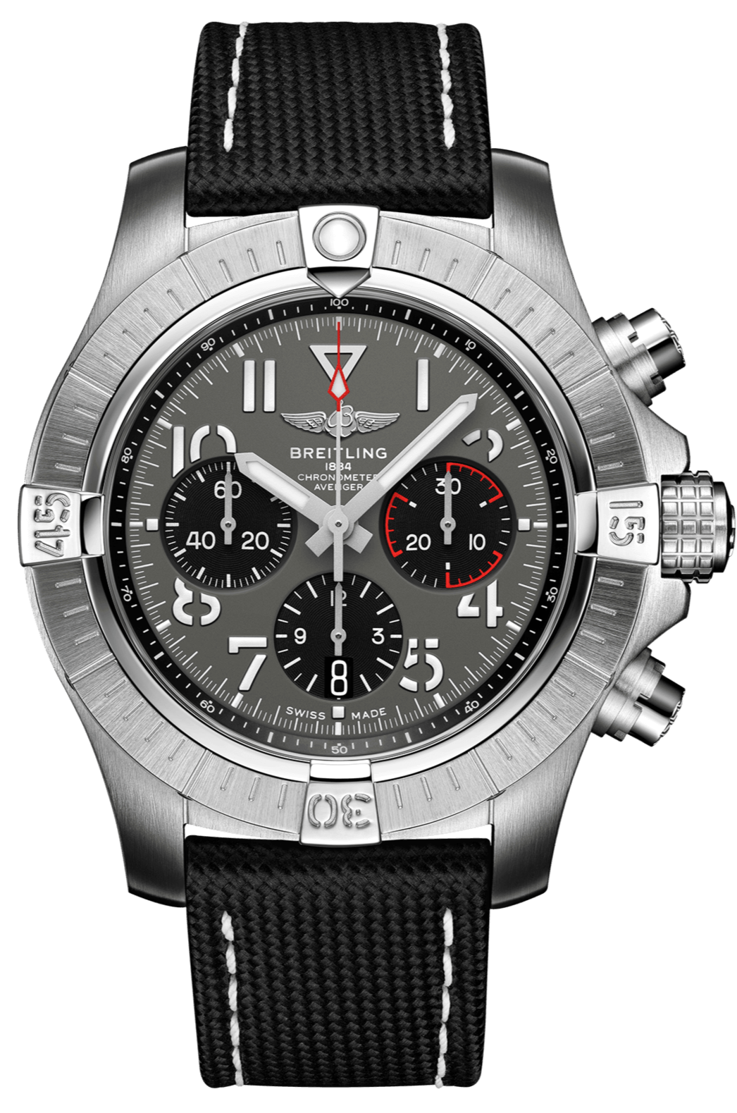  Shop Authentic Breitling Avenger B01 Chronograph 45 Anthracite Dial Black Nylon Strap Watch for Men - AB01821A1B1X1 - Luxxuri