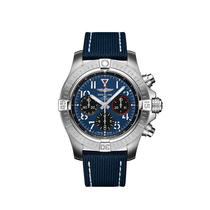  Shop Authentic Breitling Avenger B01 Chronograph 45 Blue Dial Blue Nylon Strap Watch for Men - AB01821A1C1X1 - Luxxuri