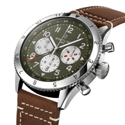  Shop Authentic Breitling Super Avi B04 Chronograph GMT 46 Curtiss Warhawk Green Dial Brown Leather Strap Watch for Men - AB04452A1L1X1 - Luxxuri