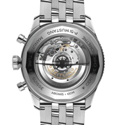  Shop Authentic Breitling Super Avi B04 Chronograph GMT 46 P-51 Mustang Black Dial Silver Steel Strap Watch for Men - AB04453A1B1A1 - Luxxuri
