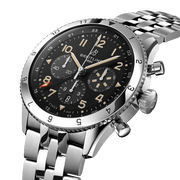  Shop Authentic Breitling Super Avi B04 Chronograph GMT 46 P-51 Mustang Black Dial Silver Steel Strap Watch for Men - AB04453A1B1A1 - Luxxuri