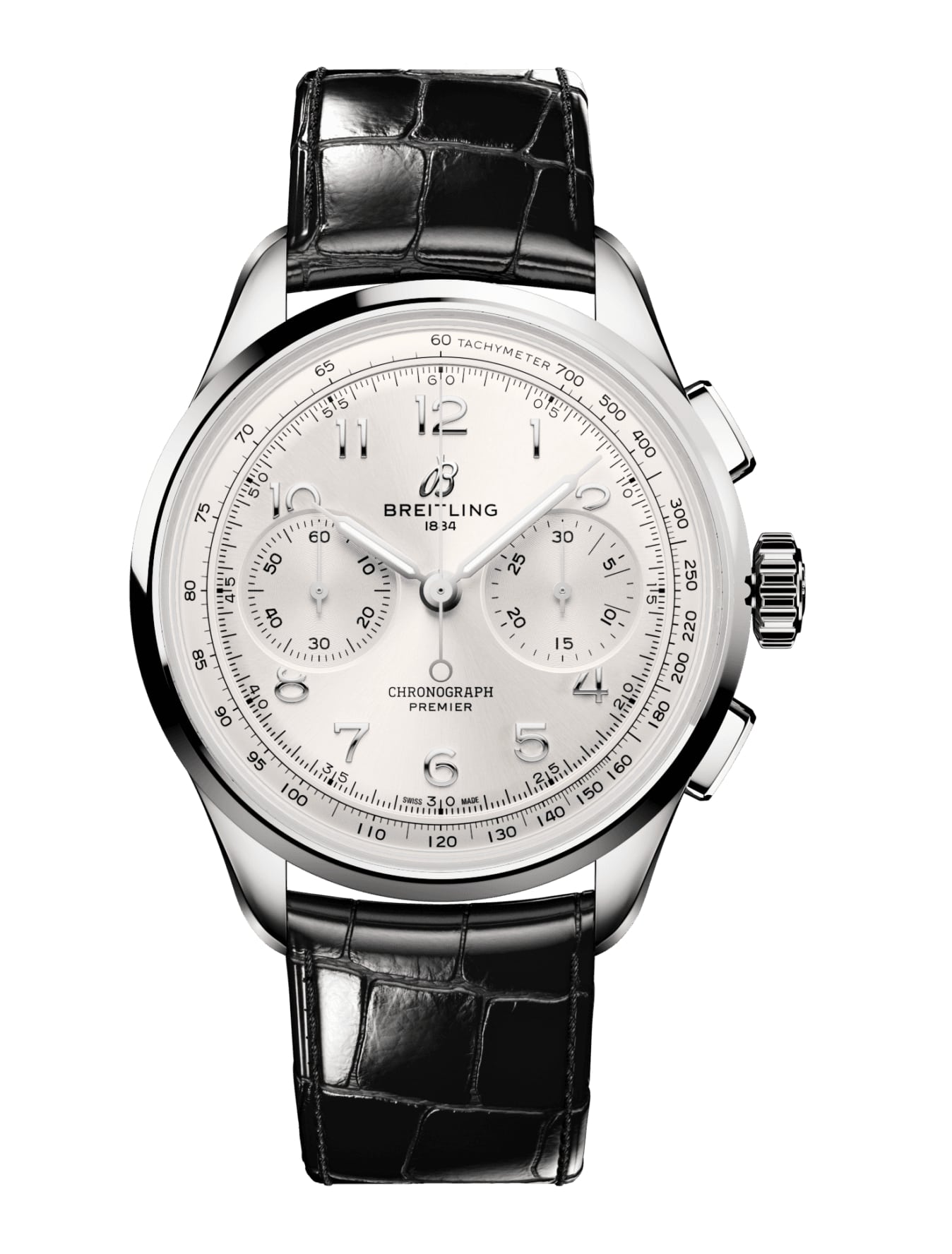  Shop Authentic Breitling Premier B09 Chronograph 40 White Dial Black Leather Strap Watch for Men - AB0930371G1P1 - Luxxuri