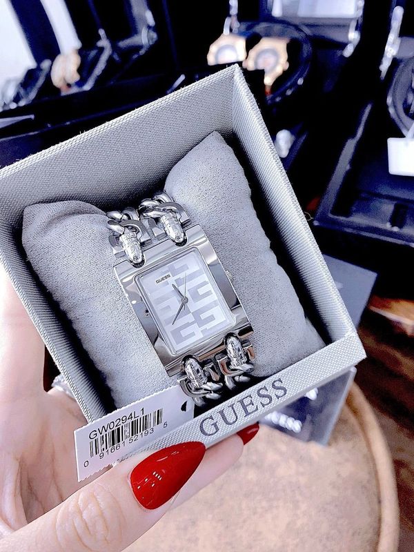  Shop Authentic Guess MOD G Diamonds Silver Dial Silver Steel Strap Watch for Women - GW0294L1 - Luxxuri