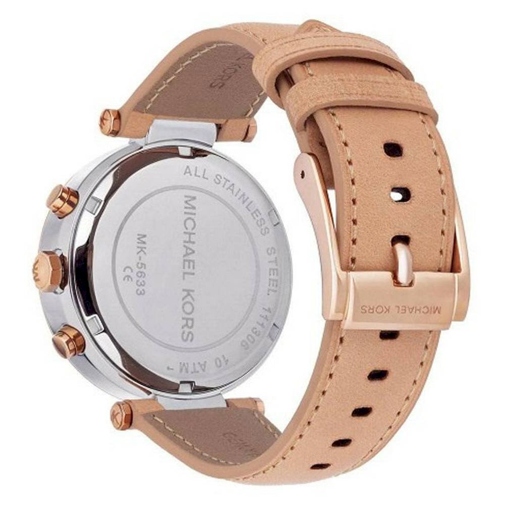  Shop Authentic Michael Kors Parker Chronograph White Dial Tan Leather Strap Watch for Women - MK5633 - Luxxuri