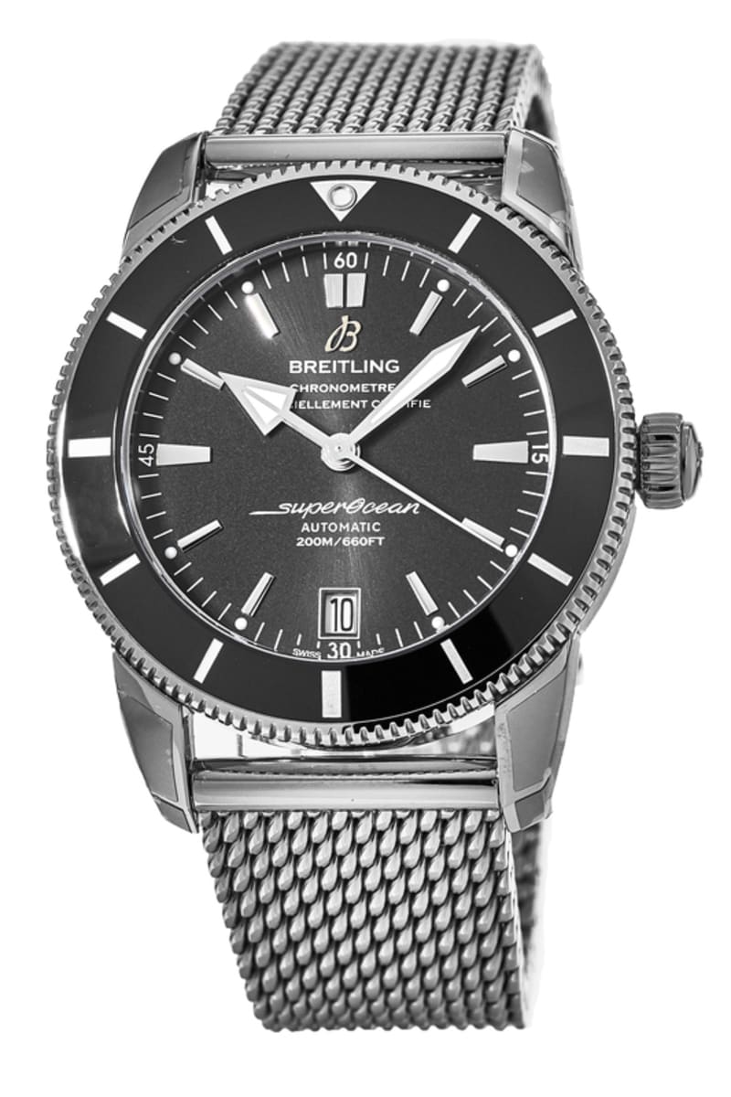  Shop Authentic Breitling Superocean Heritage B20 Automatic 42 Black Dial Silver Mesh Bracelet Watch for Men - AB2010121B1A1 - Luxxuri