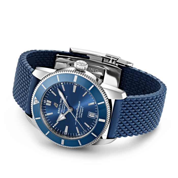  Shop Authentic Breitling Superocean Heritage B20 Automatic 42 Blue Dial Blue Mesh Bracelet Watch for Men - AB2010161C1S1 - Luxxuri