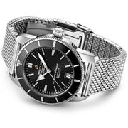  Shop Authentic Breitling Superocean Heritage B20 Automatic 46 Black Dial Silver Mesh Bracelet Watch for Men - AB2020121B1A1 - Luxxuri
