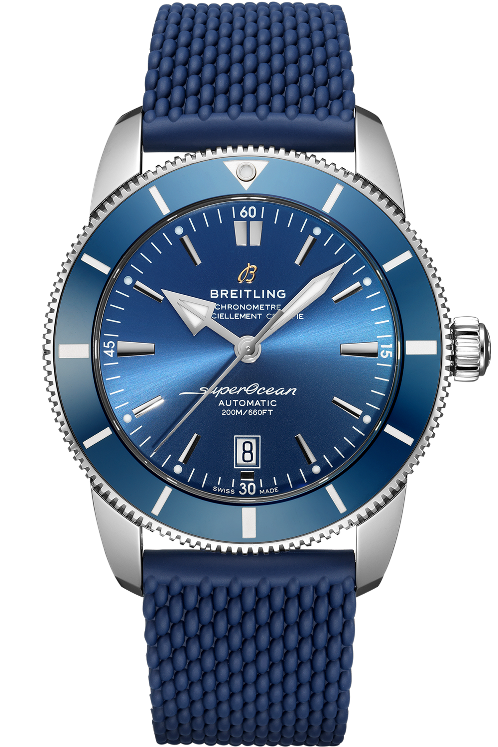  Shop Authentic Breitling Superocean Heritage B20 Automatic 46 Blue Dial Blue Mesh Bracelet Watch for Men - AB2020161C1S1 - Luxxuri