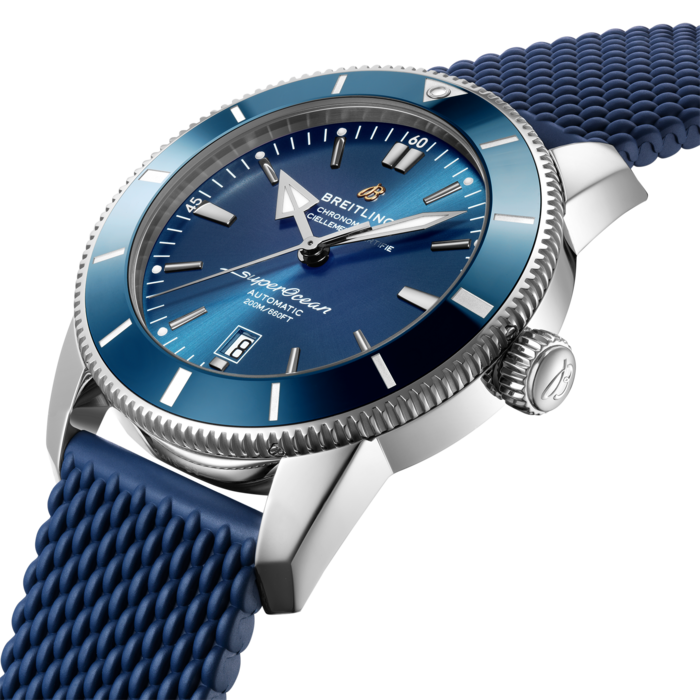  Shop Authentic Breitling Superocean Heritage B20 Automatic 46 Blue Dial Blue Mesh Bracelet Watch for Men - AB2020161C1S1 - Luxxuri