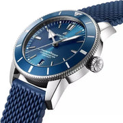  Shop Authentic Breitling Superocean Heritage II B20 44mm Blue Dial Blue Rubber Strap Mens Watch - AB2030161C1S1 - Luxxuri