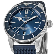  Shop Authentic Breitling Superocean Heritage II B20 44mm Blue Dial Blue Rubber Strap Mens Watch - AB2030161C1S1 - Luxxuri