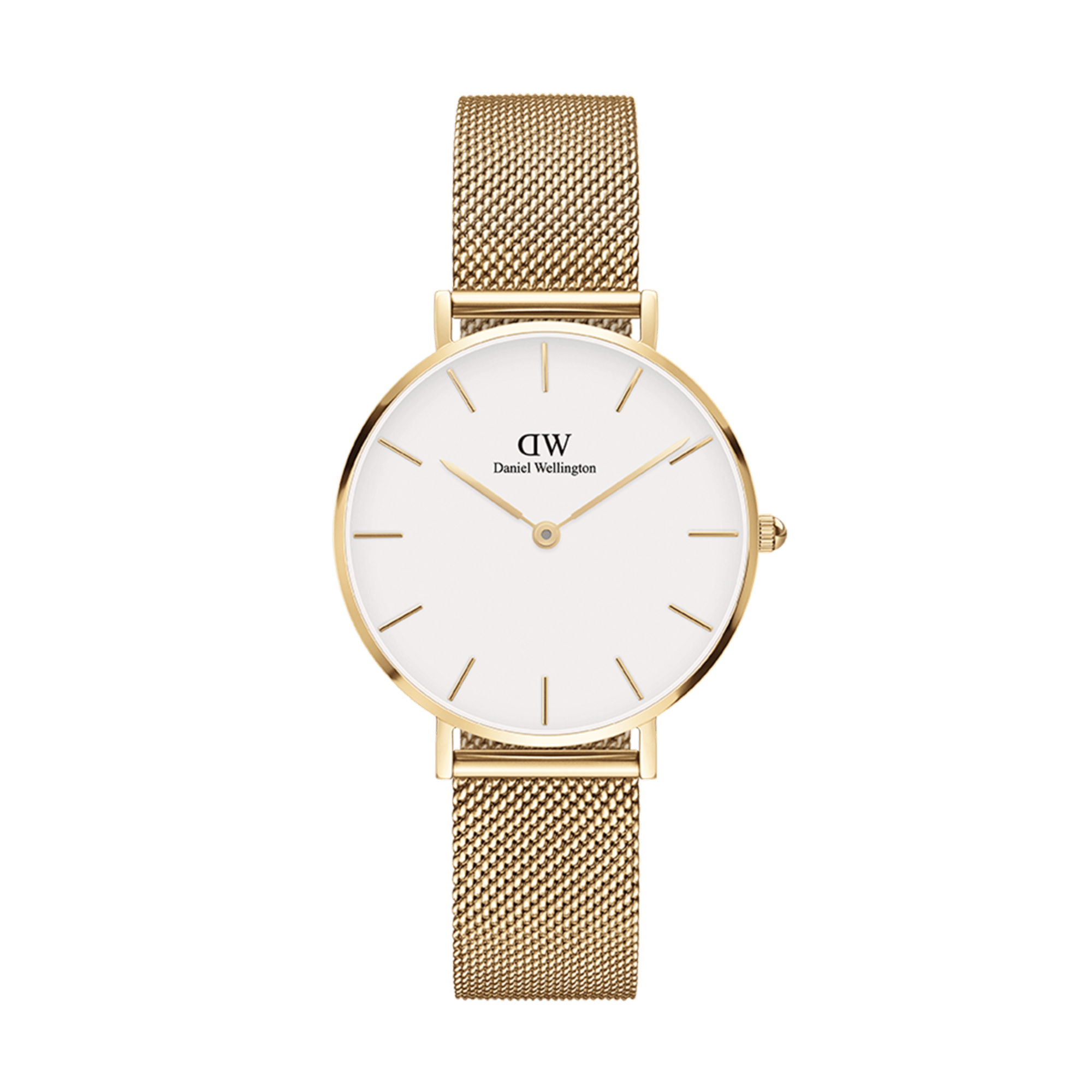  Shop Authentic Daniel Wellington Classic Petite Evergold White Dial Gold Mesh Bracelet Watch For Women - DW00100346 - Luxxuri