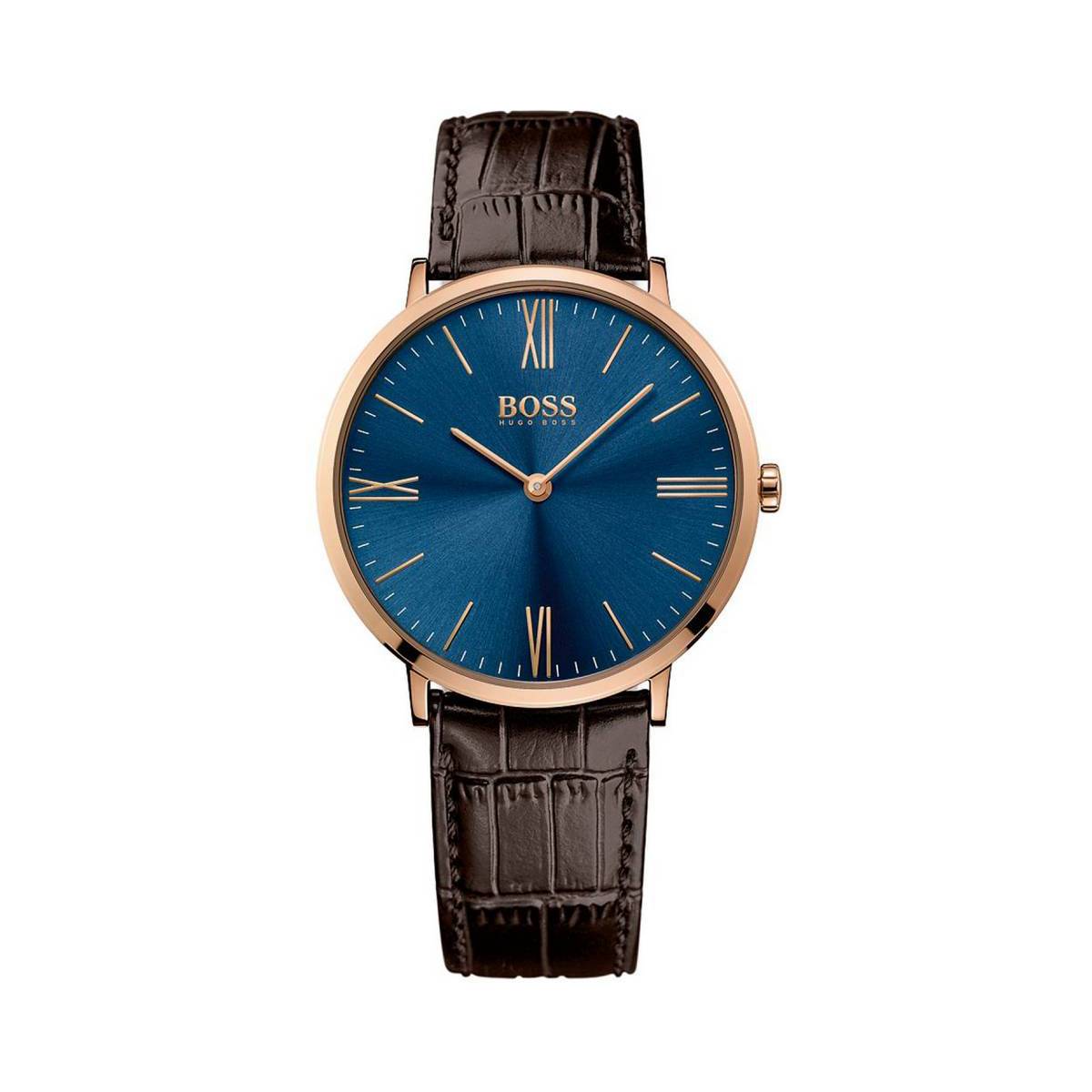  Shop Authentic Hugo Boss Classic Jackson Blue Dial Brown Leather Strap Watch for Men - 1513458 - Luxxuri