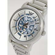  Shop Authentic Emporio Armani Meccanico Automatic Silver Dial Silver Steel Strap Watch for Men - AR60006 - Luxxuri