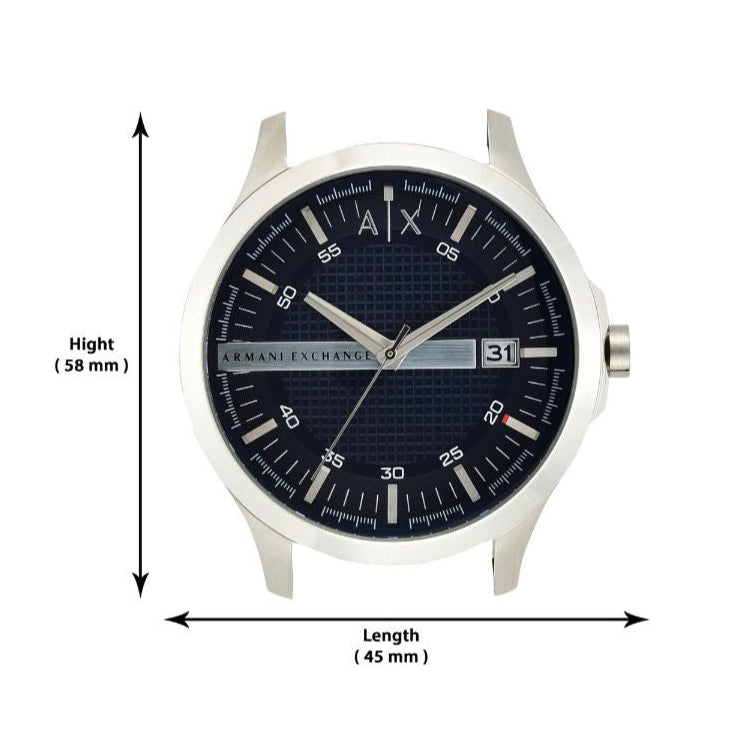  Shop Authentic Armani Exchange Hampton Chronograph Blue Dial Brown Leather Strap Watch For Men - AX2133 - Luxxuri