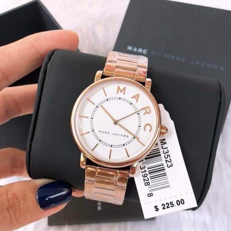  Shop Authentic Marc Jacobs Roxy White Dial Rose Gold Steel Strap Watch for Women - MJ3523 - Luxxuri