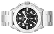  Shop Authentic Fossil Modern Machine Black Dial Silver Steel Strap Watch for Men - FS4926 - Luxxuri