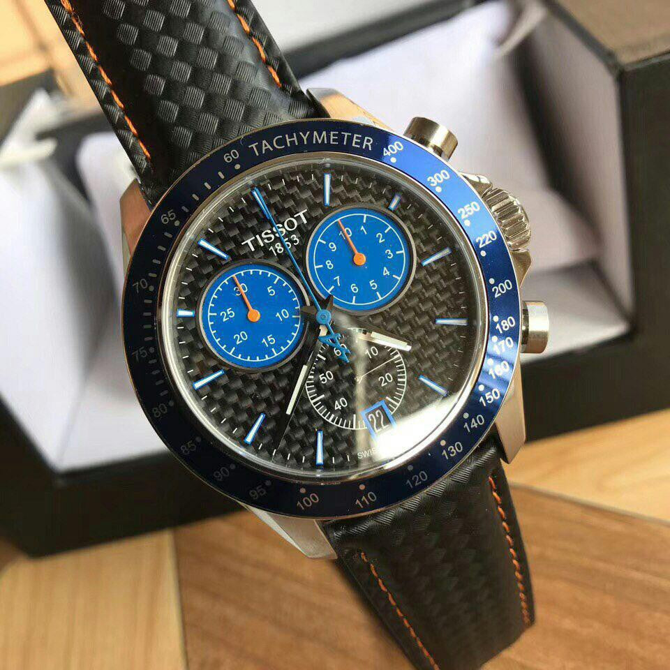  Shop Authentic Tissot V8 Alpine Carbon Chronograph Black Dial Black Leather Strap Watch For Men - T106.417.16.201.00 - Luxxuri
