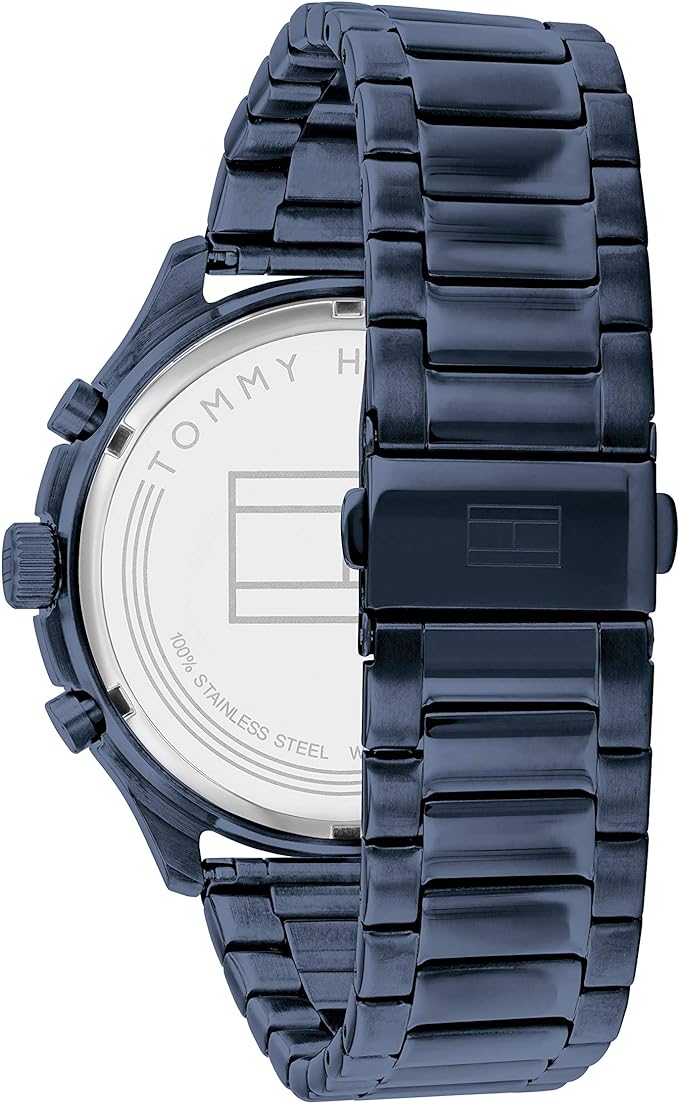  Shop Authentic Tommy Hilfiger Asher Chronograph Blue Dial Blue Steel Strap Watch For Men - 1791853 - Luxxuri