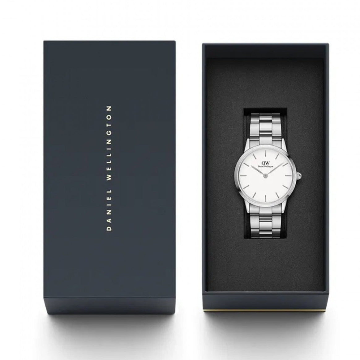  Shop Authentic Daniel Wellington Iconic Link White Dial Silver Steel Strap Watch for Women - DW00100203 - Luxxuri